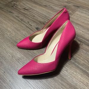 Aldo Textured Fuchsia High Heel Pump